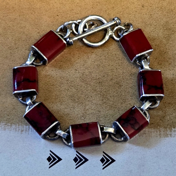 RARE Silpada Sterling Silver & Stone Bracelet - Picture 5 of 12